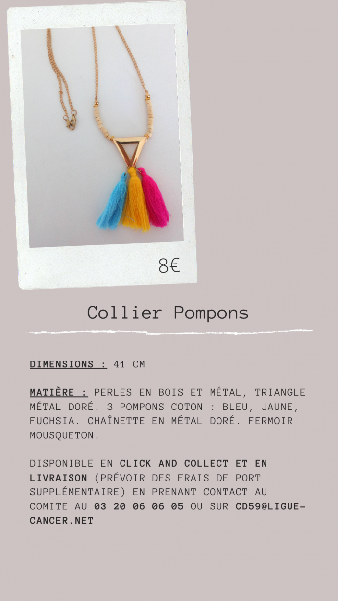 collier ponpons 
