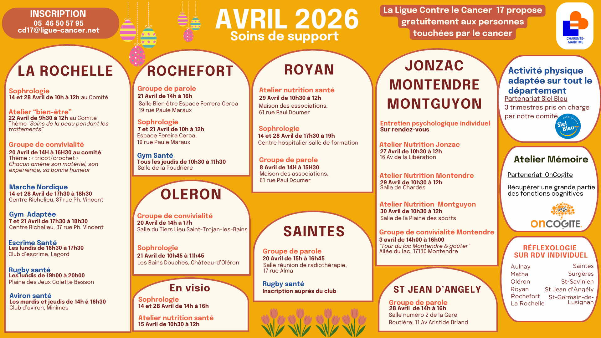 Soins de support avril 2026 