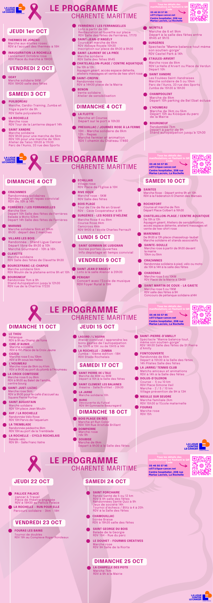 Programme Octobre rose 2026 ❤️