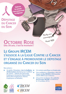 Le groupe Ircem s'associe à la Ligue contre le cancer dans le cadre d'Octobre Rose