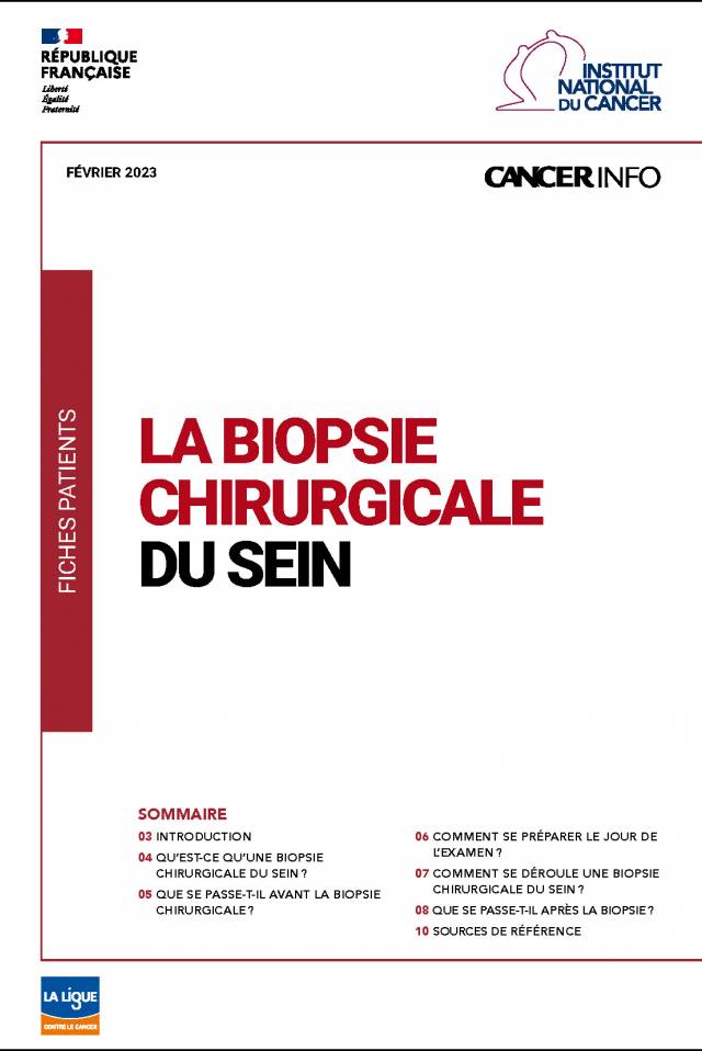 Brochure - La biopsie chirurgicale du sein