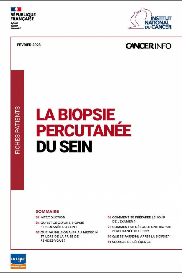Brochure - La biopsie percutanée du sein