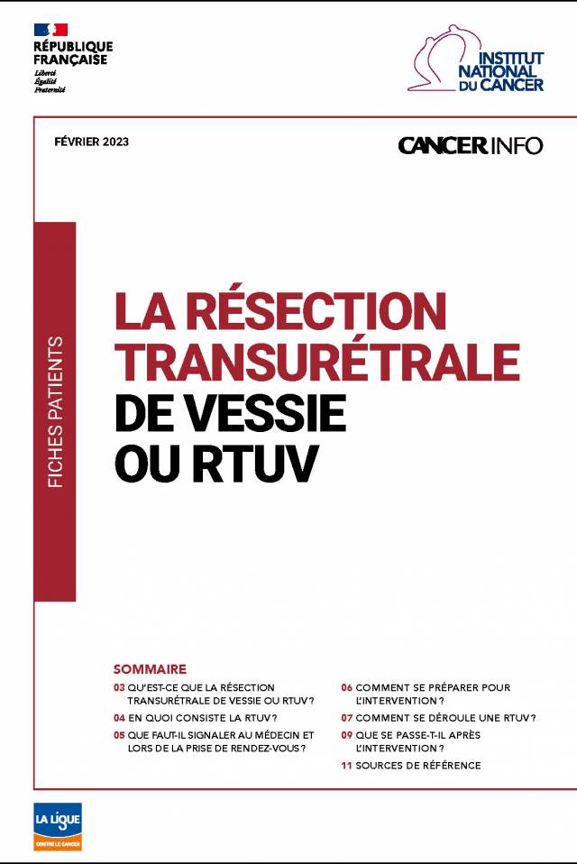 Brochure - La résection transurétrale de vessie ou RTUV