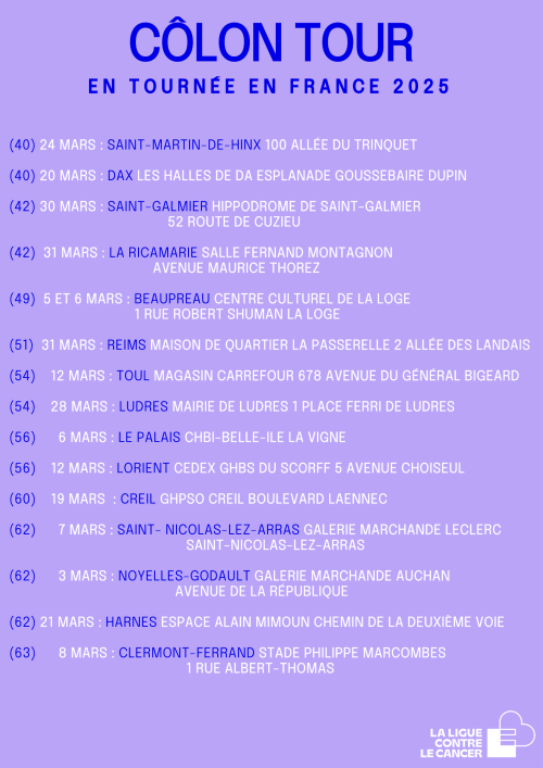 dates côlon tour