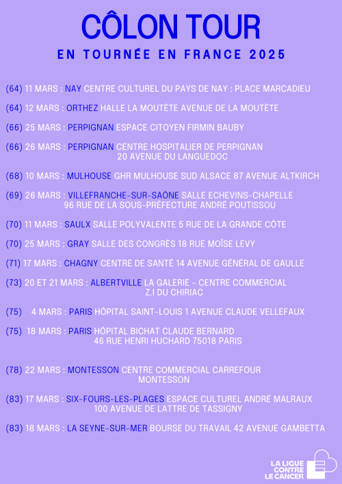dates côlon tour