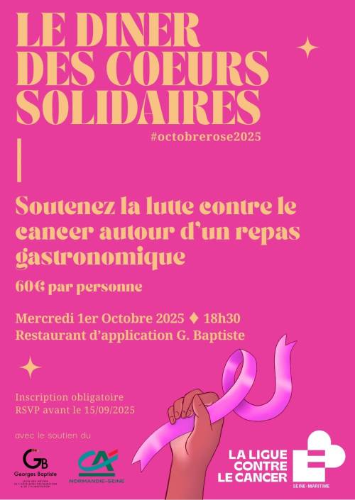 Visuel invitation Diner des coeurs solidaire-recto