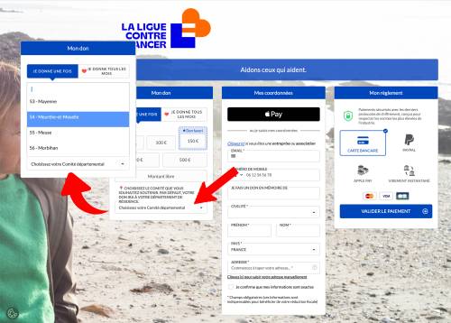 Faire un don au Comité 54 de la Ligue contre le cancer