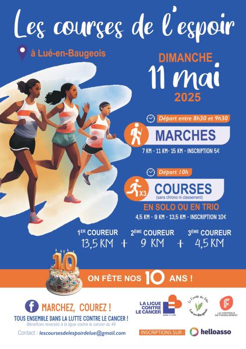 Courses de l'espoir 2025