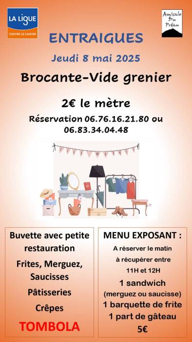 Affiche brocante Entraigues