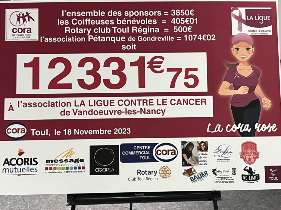 Remise du chèque de l'opération "Octobre Rose 2023"