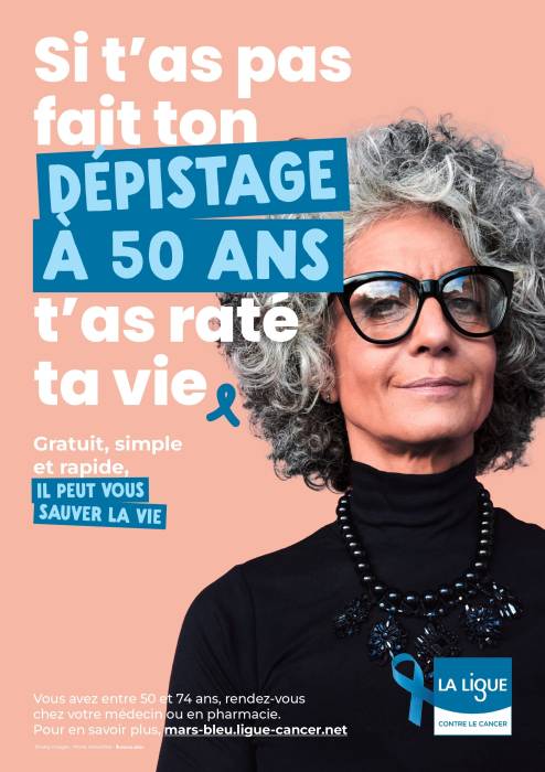 Affiche dépistage mars bleu cancer colorectal