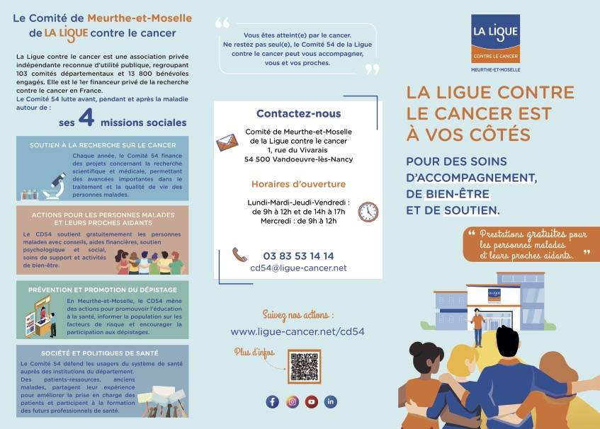 Missions sociales du Comité 54 de la Ligue contre le cancer