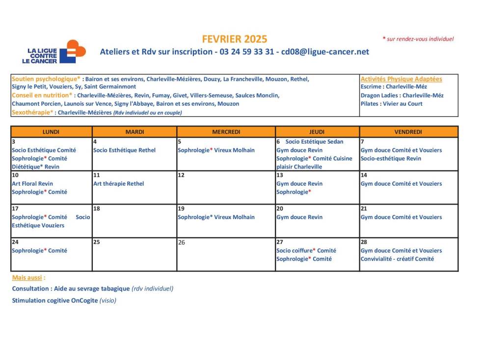 Ateliers février 2025