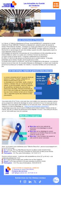 Newsletter Mars 2025