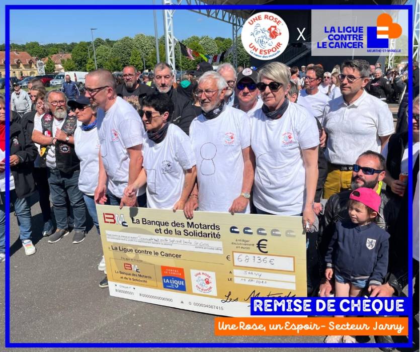 Remise de chèque 2025 | Une Rose un Espoir secteur Jarny Remise de chèque 2025 | Une Rose un Espoir secteur Jarny