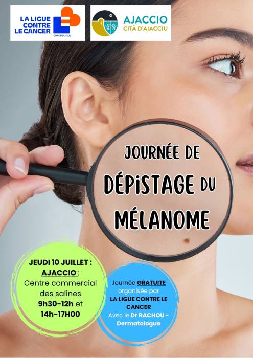 affiche dépistage mélanome Ajaccio