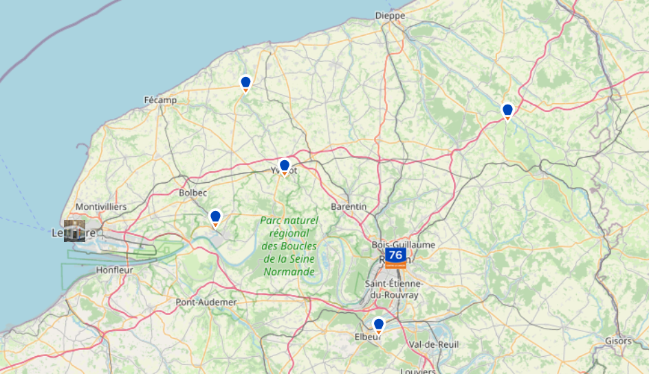 Carte Espaces Ligue