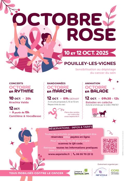 Affiche Octobre Rose 2025 Pouilley les Vignes