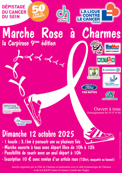 Marche Rose à Charmes