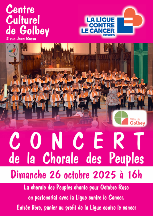 Concert de la Chorale des Peuples à Golbey