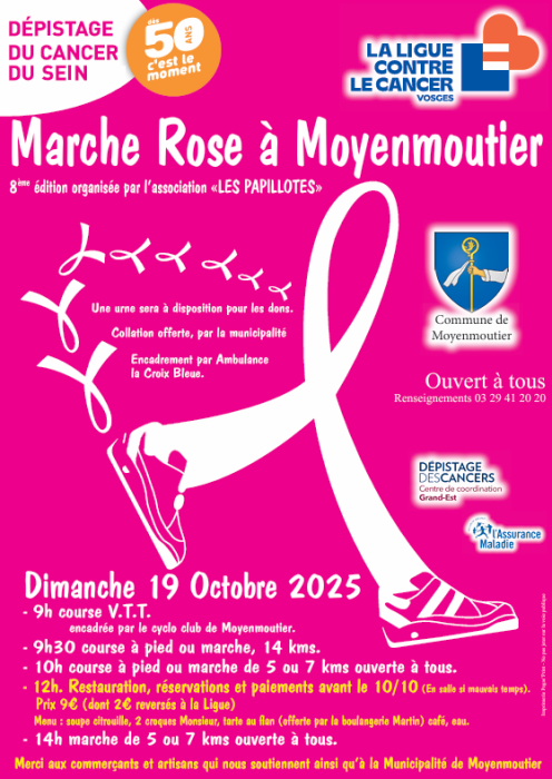 Marche Rose à Moyenmoutier