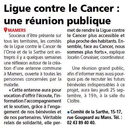Réunion publique Mamers