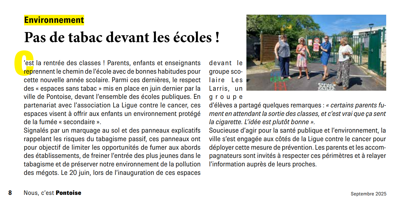 Article dans le magazine de Pontoise