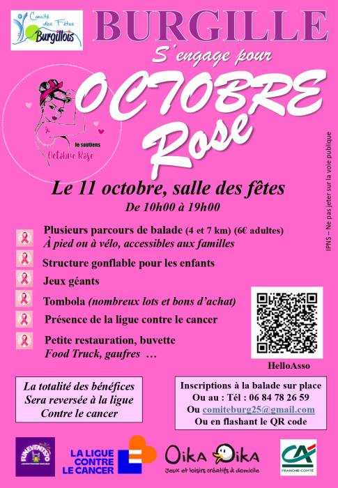 Affiche Octobre Rose Burgille 2025