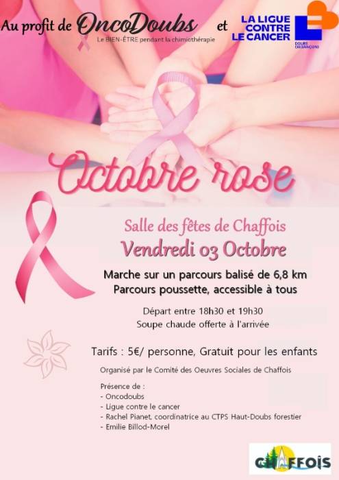 Affiche Octobre Rose Chaffois