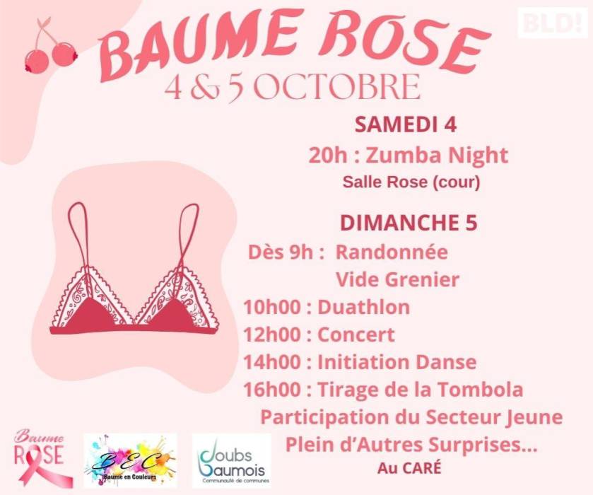 Affiche Baume Rose