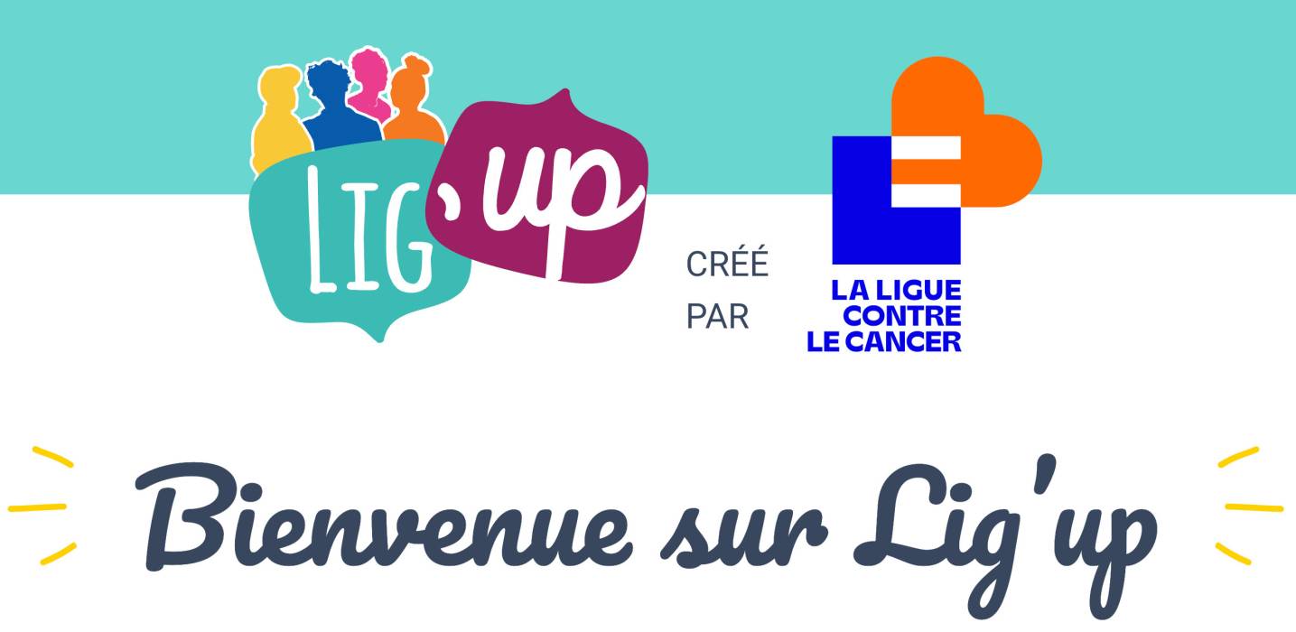 LigUp Ecran d'accueil de LigUp souhaitant la bienvenue