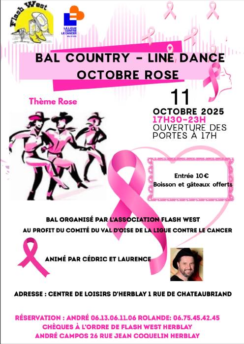 Octobre Rose Bal country Herblay 2025