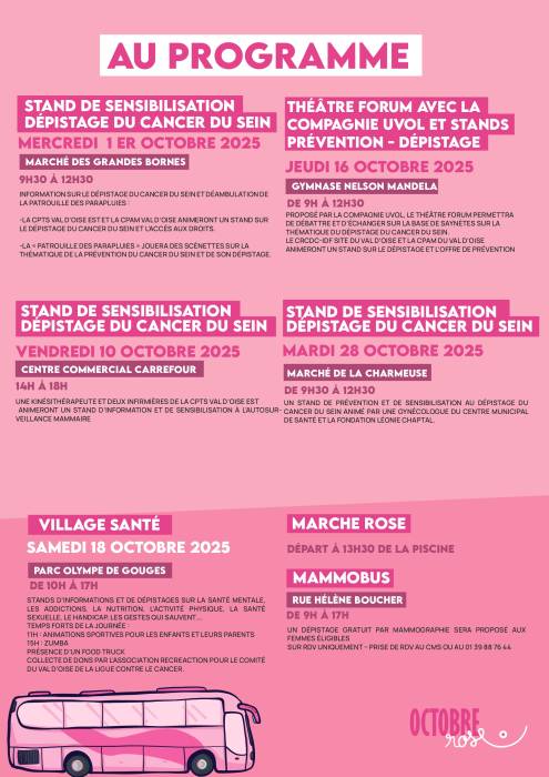 Affiche octobre rose Goussainville 2025