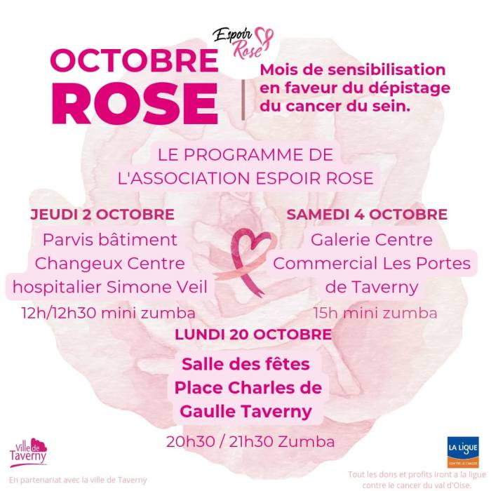 Affiche octobre rose ESPOIR ROSE