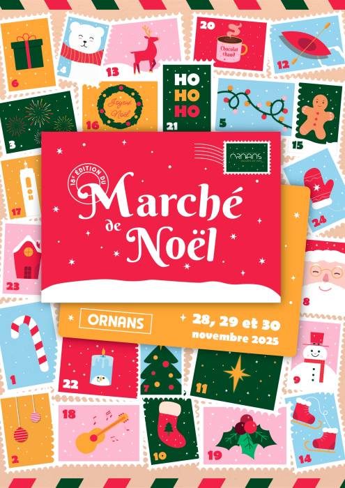 Affiche Marché de Noël Ornans 2025