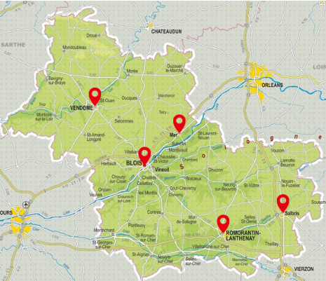 carte du département du 