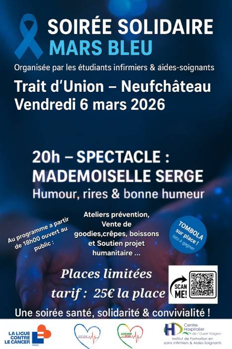 soirée solidaire mars bleu neufchateau