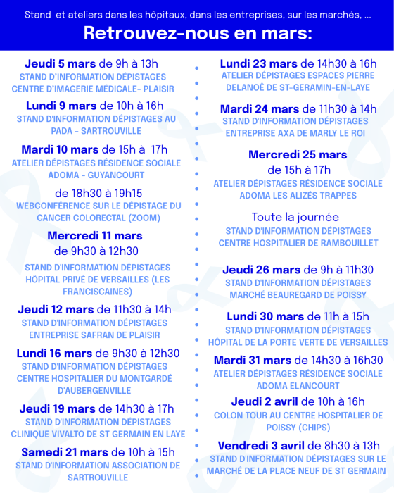 Planning mars bleu