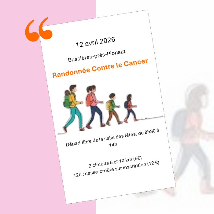 Randonnée contre le cancer