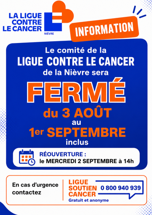 fermture estivale 