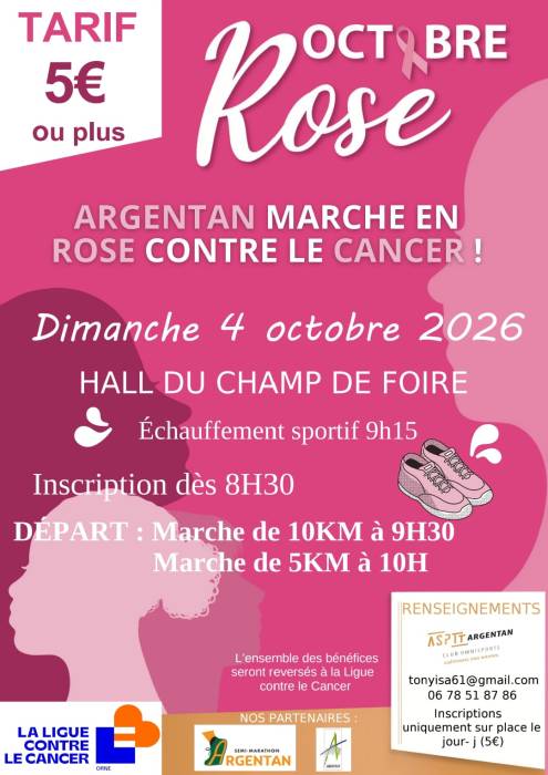 octobre rose marche Argentan 2026