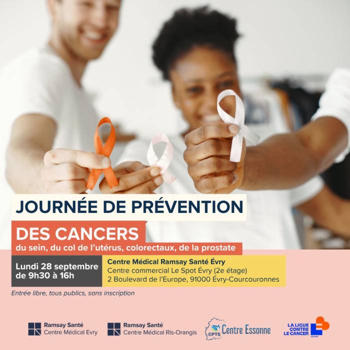 Affiche Journée de prévention EVRY – SPOT – Centre Ramsay Santé