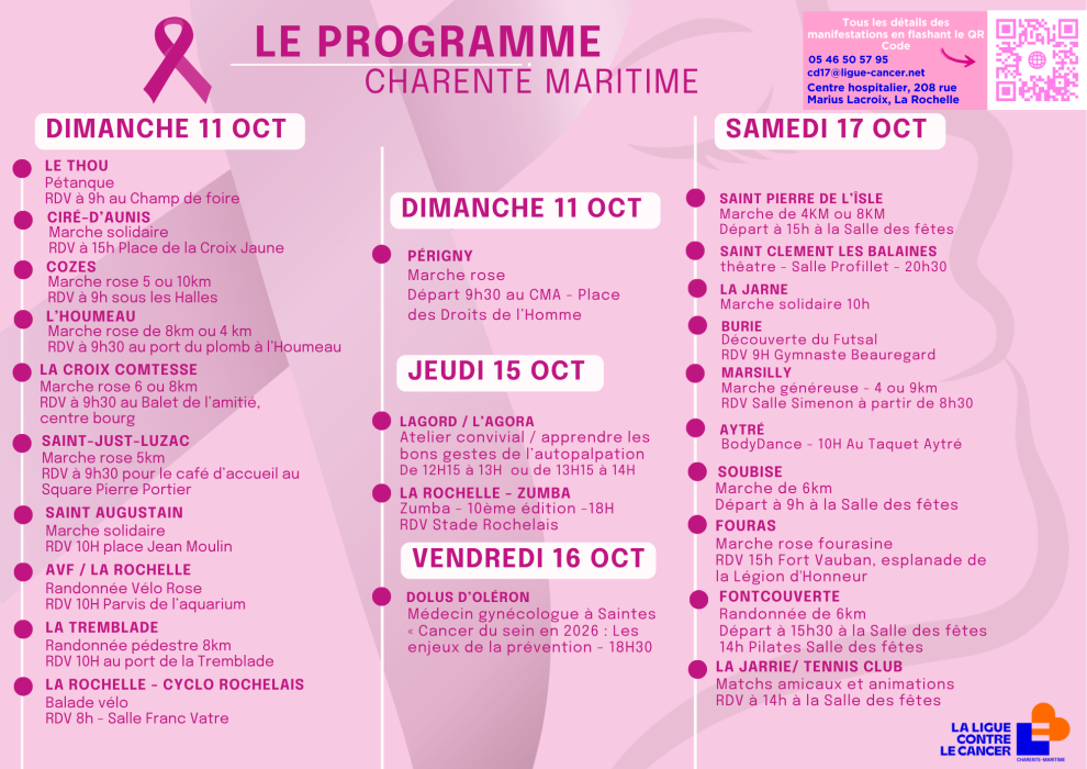 Programme octobre rose 