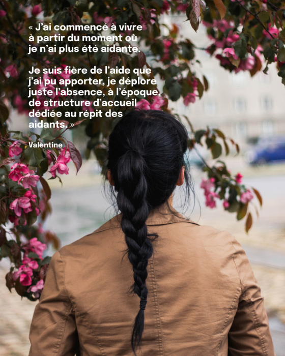 Valentine témoigne de son rôle de proche aidante 