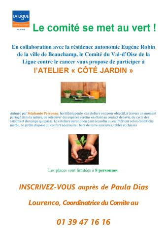 Affiche de l'atelier coté jardin