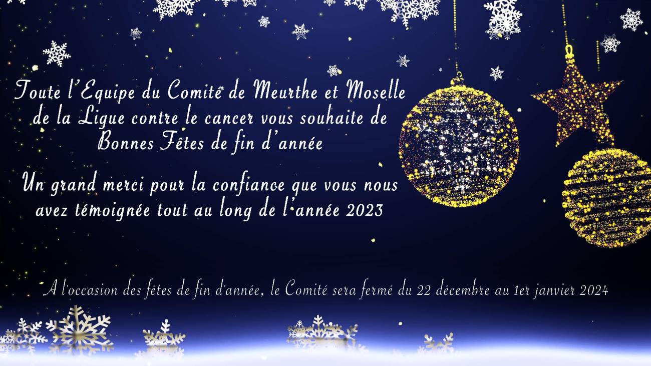 Bonnes fetes de fin d'année - comité de Meurthe et moselle (54) ligue contre le cancer