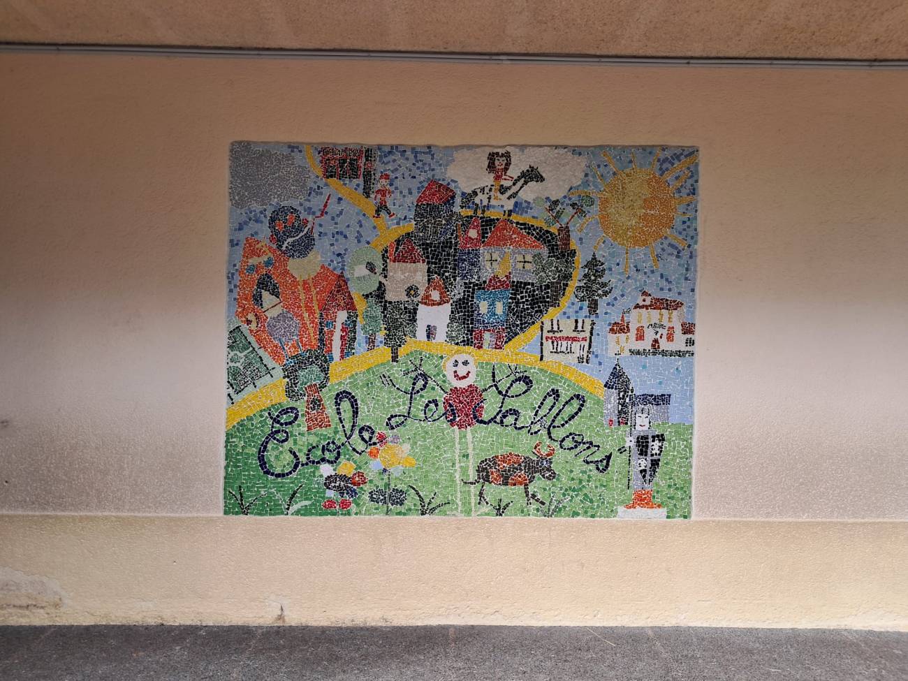 Fresque peinture école les Sablons