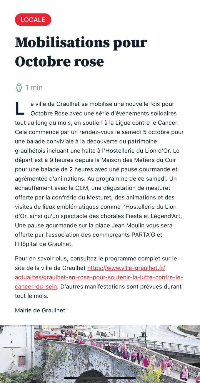 Article - Octobre Rose 2024 Tarn