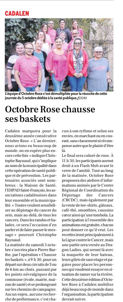 Article - Octobre Rose 2024 Tarn
