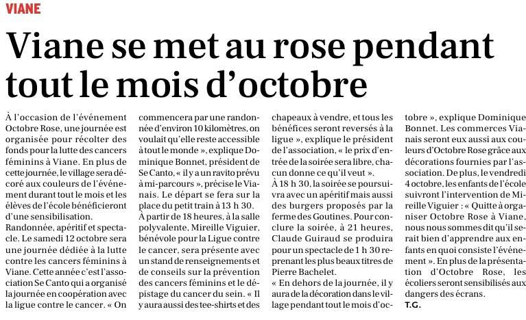 Article - Octobre Rose 2024 Tarn
